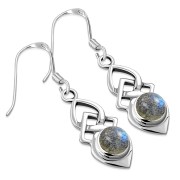 Labradorite Celtic Silver Earrings Set - e309